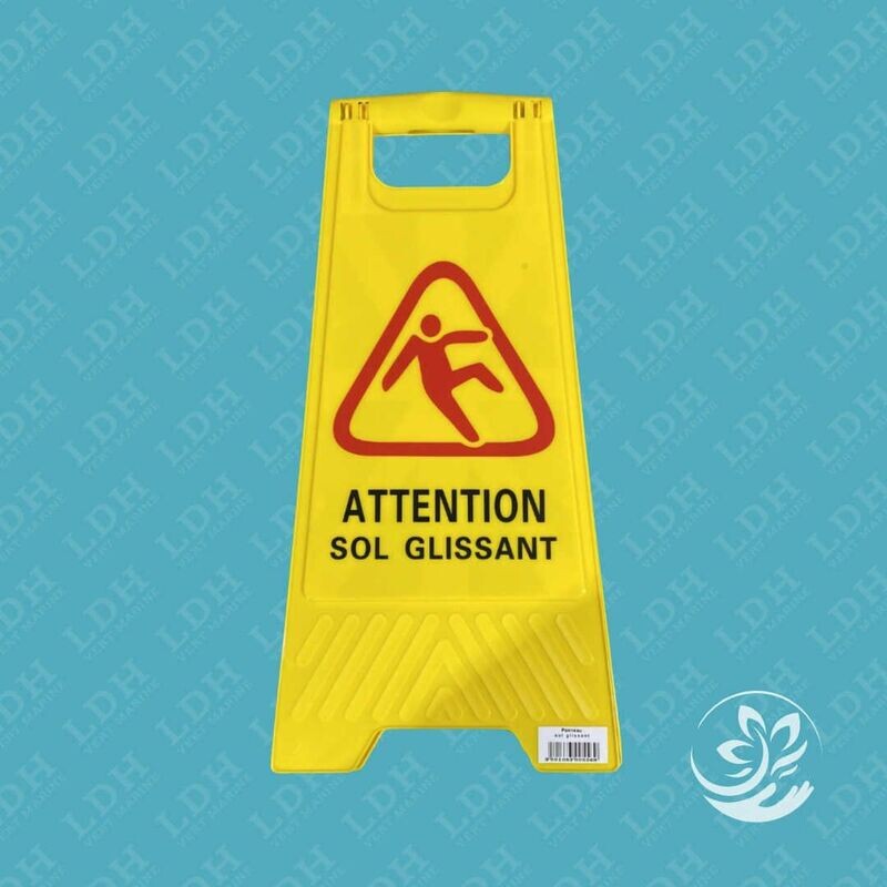 Panneau de sécurité jaune sol glissant/mouillé