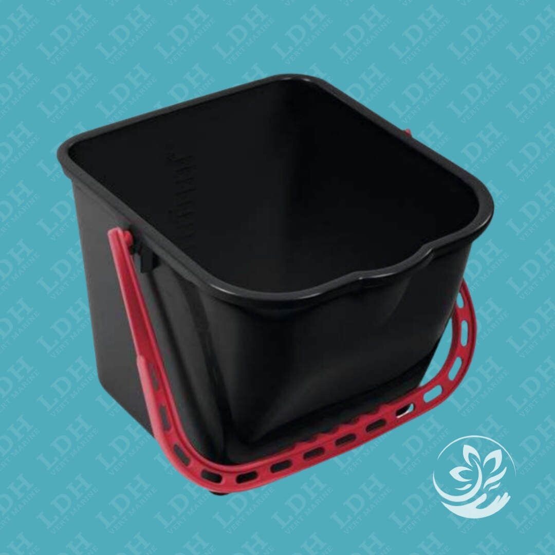 Seau 15 L avec anse rouge pour chariot