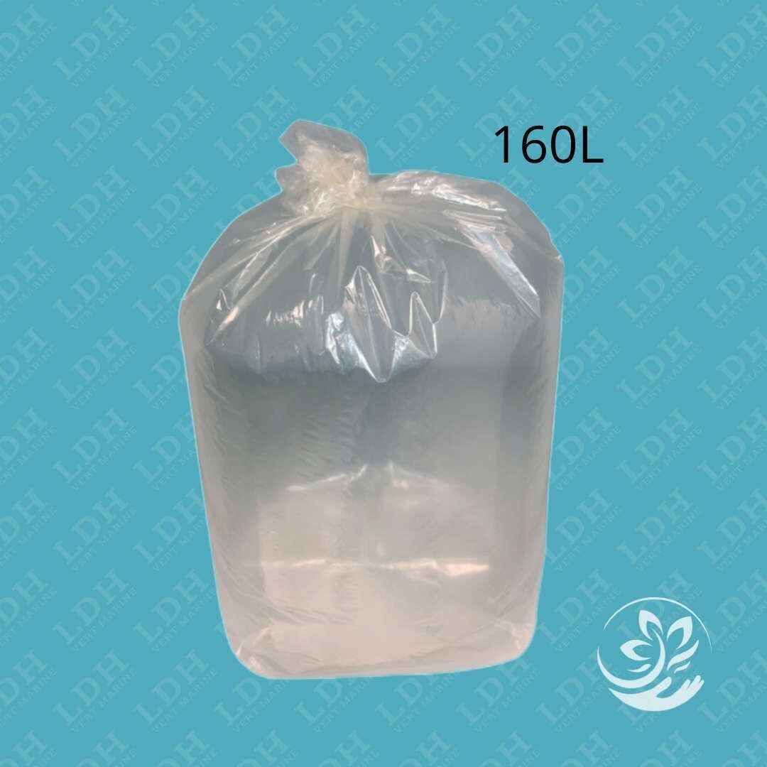 Sac Poubelle 160L transparent 50µ - Ct de 100 Sacs