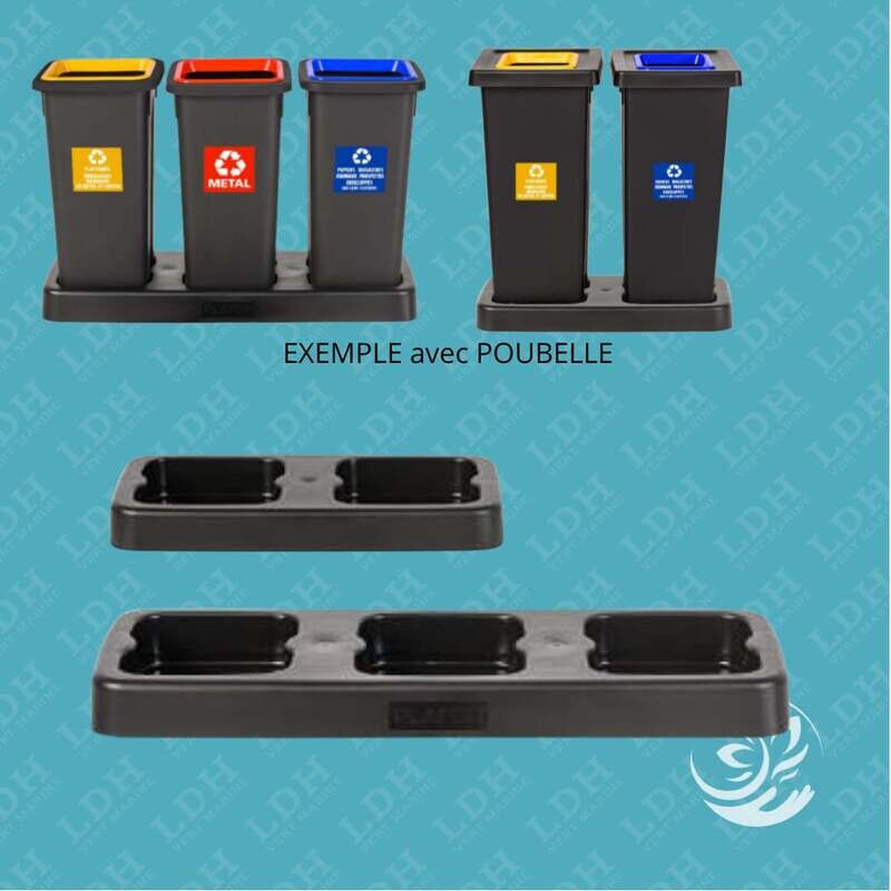 Base plastique noire pour poubelle FIT 50L et 70L
