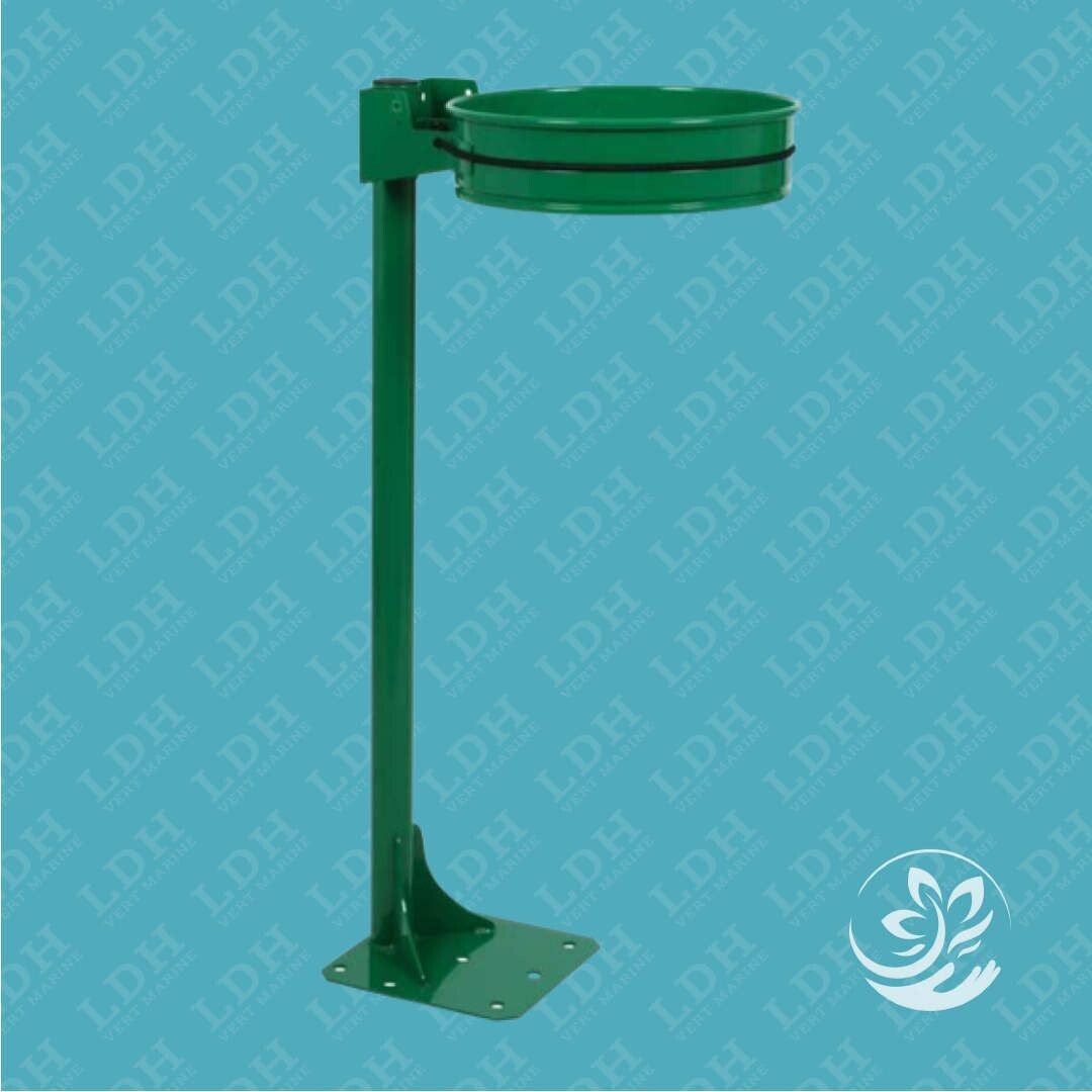 Support sac poubelle sur pied platine 110 L Ecollecto vert