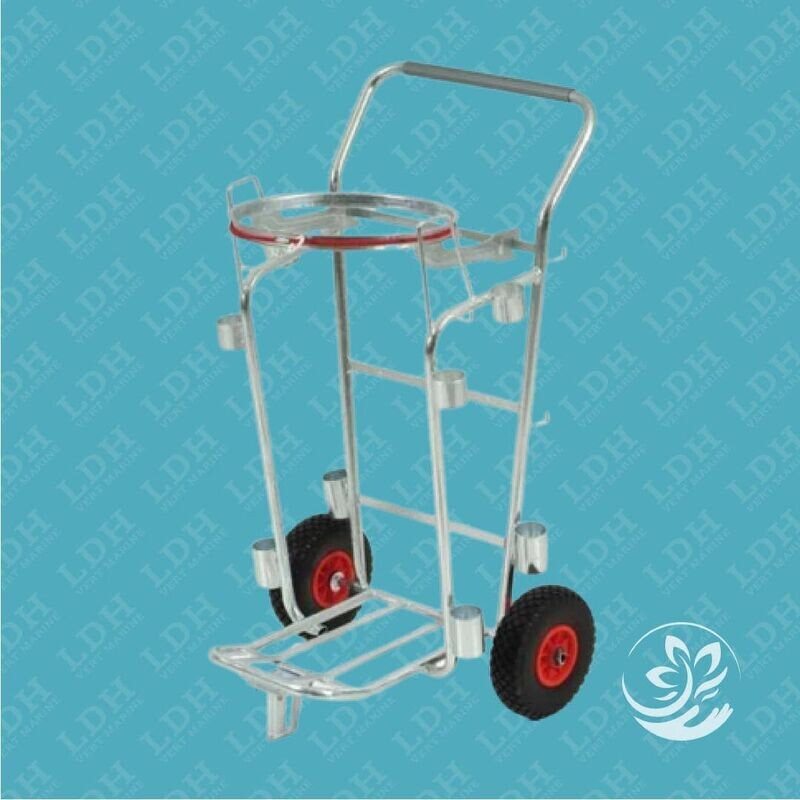 Chariot de voirie avec anneau porte-sac