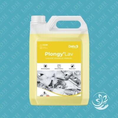Liquide vaisselle manuel parfum citron PLONGY'LAV - Bidon 5L - Daily K