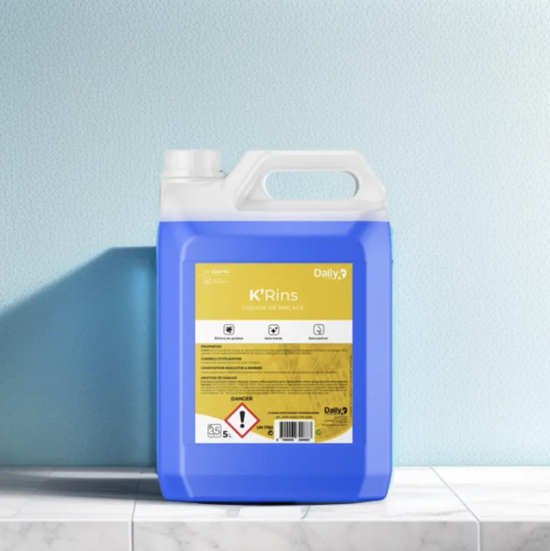 Liquide de rinçage machine vaisselle K'RINS - Bidon de 5l - Daily K
