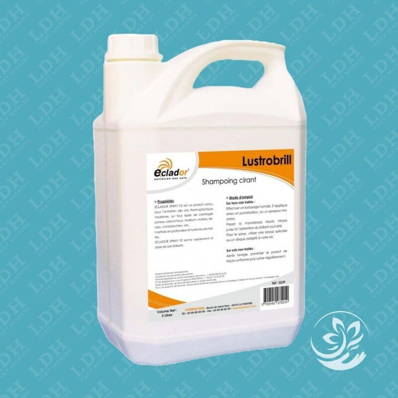 Shampoing cirant régénérant sols émulsionnés LUSTROBRILL - Bidon 5L