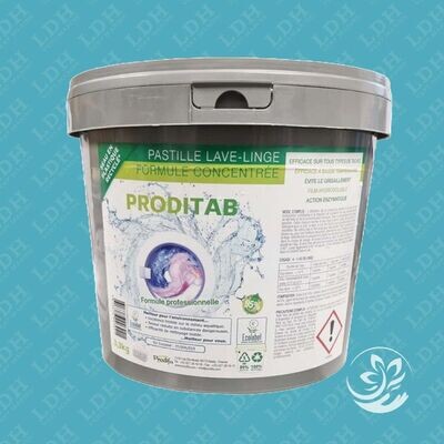 Pastille lave linge Ecolabel PRODITAB - 125 pastilles