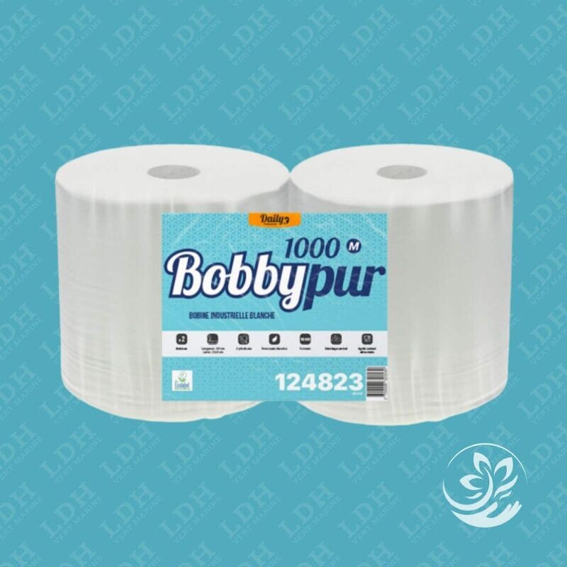 Bobine 1000M pureouate 1000 fts 23.5x30 BOBBYPUR - Lot de 2