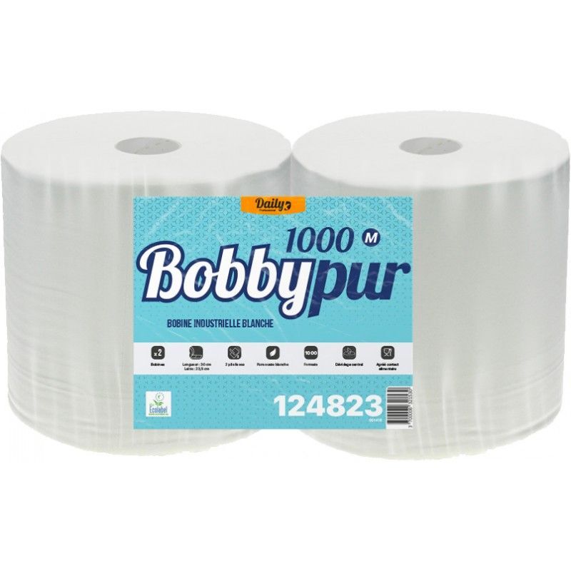 Bobine 1000M pureouate 1000 fts 23.5x30 BOBBYPUR - Lot de 2