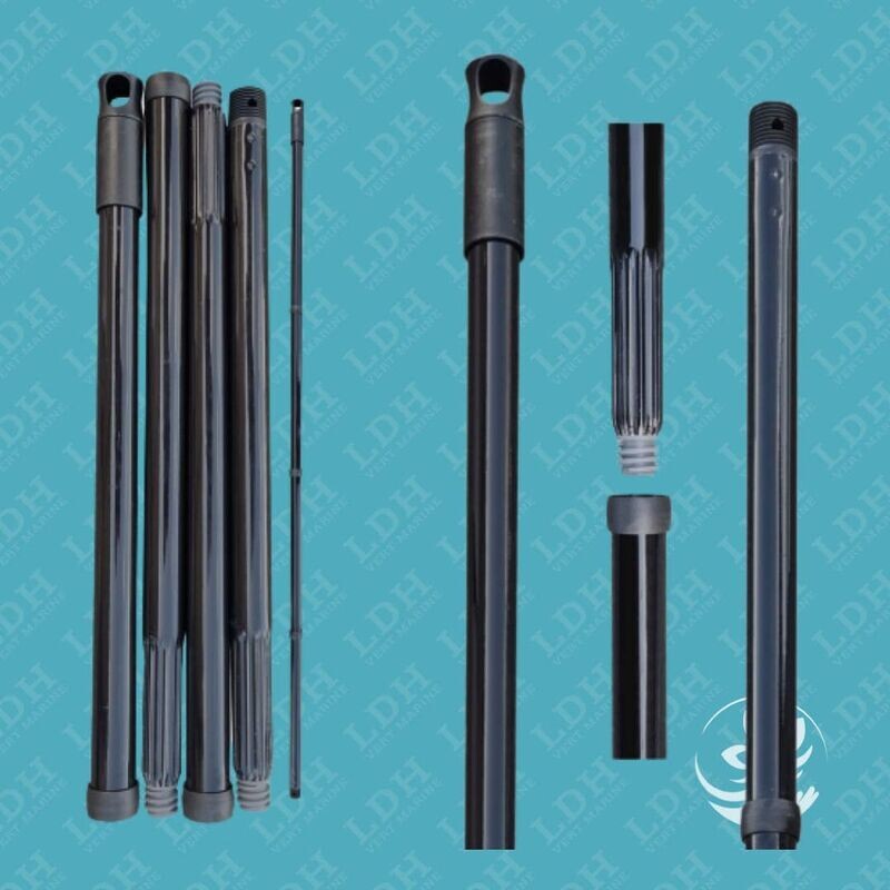 Manche acier en kit de 4 tubes avec douille vis percée