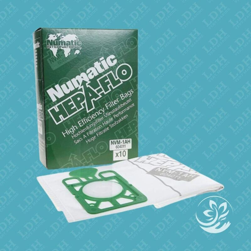 SACS D'ASPIRATEUR NUMATIC HEPA-FLO NVM-1AH 10 PCS