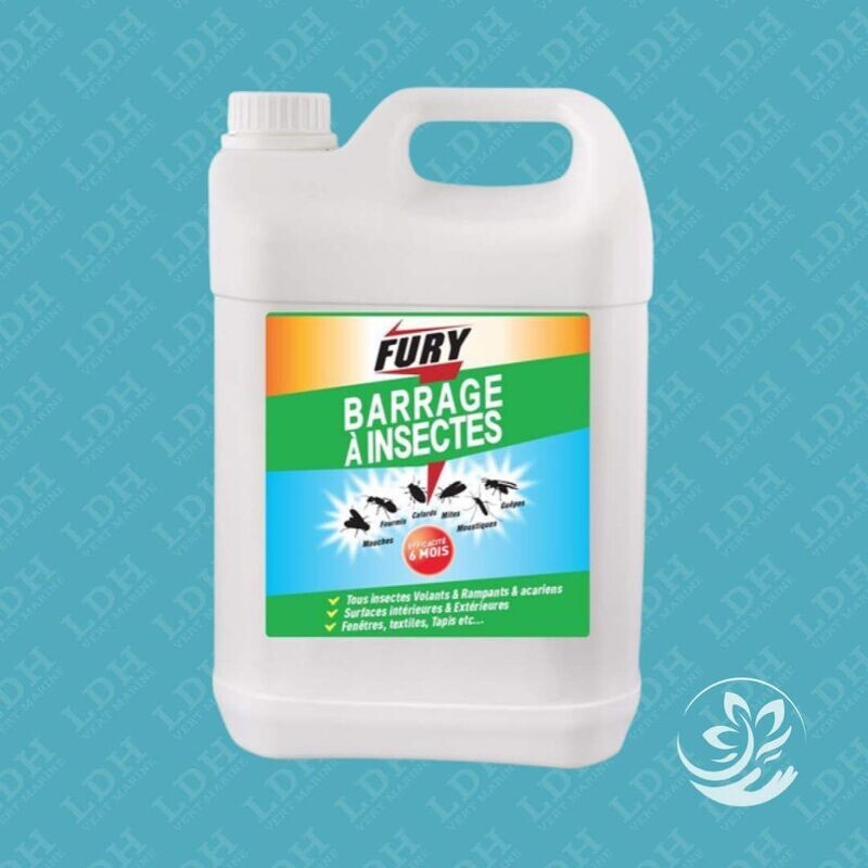 Fury barrage à insectes professionnel 5L - Punaises de lit