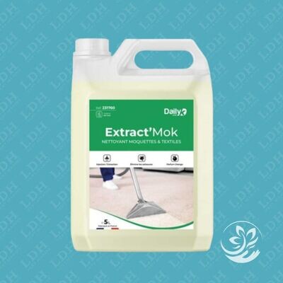 Nettoyant détachant moquette injection extraction fauteuils sièges tissus d’ameublement EXTRACT’MOK. Bidon 5L FABRIQUÉ EN FRANCE Nettoyant détachant moquette injection extraction fauteuils sièges tissus d’ameublement EXTRACT’MOK. Bidon 5L FABRIQUÉ EN FRANCE