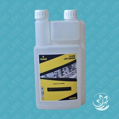 CLEAN LAV’ VERRES chloré - Flacon doseur 1L CLEAN LAV’ VERRES chloré - Flacon doseur 1L