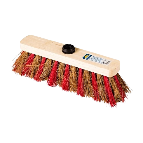 Balai coco zébré ROUGE, largeur 29 cm