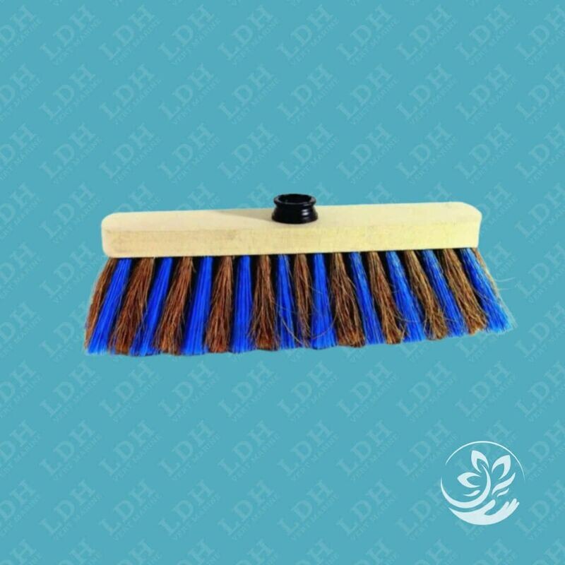 Balai coco zébré BLEU, largeur 29 cm