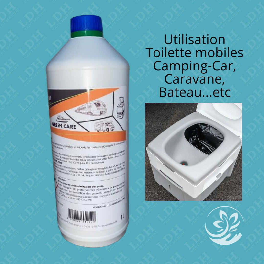 Entretien biologique des WC chimiques 1 L - Produit WC nettoyant pour Toilettes sèches de Camping et Camping Car