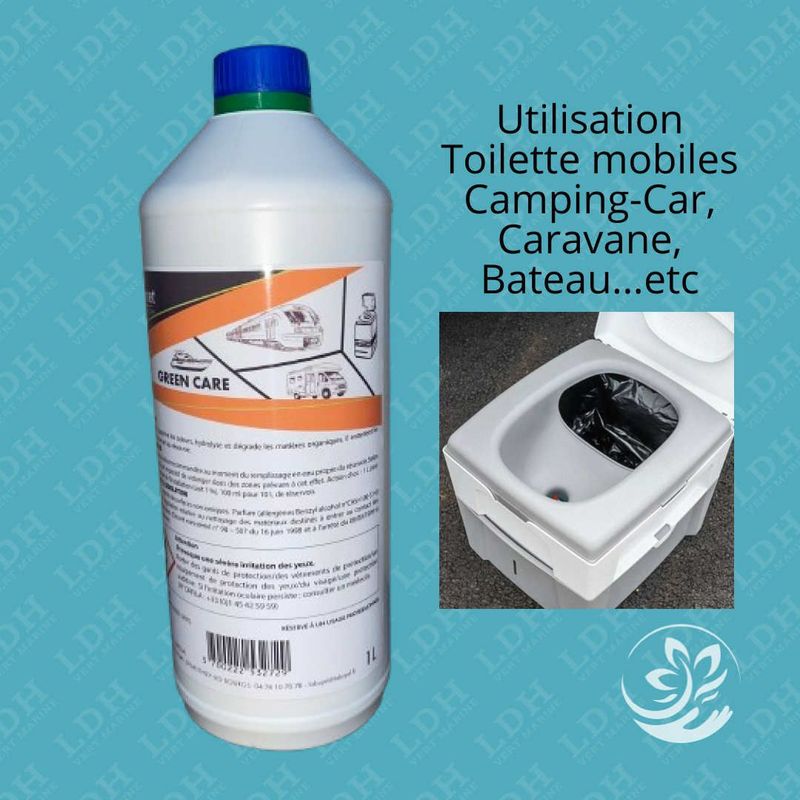 Entretien biologique des WC chimiques 1 L - Produit WC nettoyant pour Toilettes sèches de Camping et Camping Car