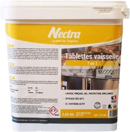 Tablette lave vaisselle 7 en 1 - Nectra 150 tablettes