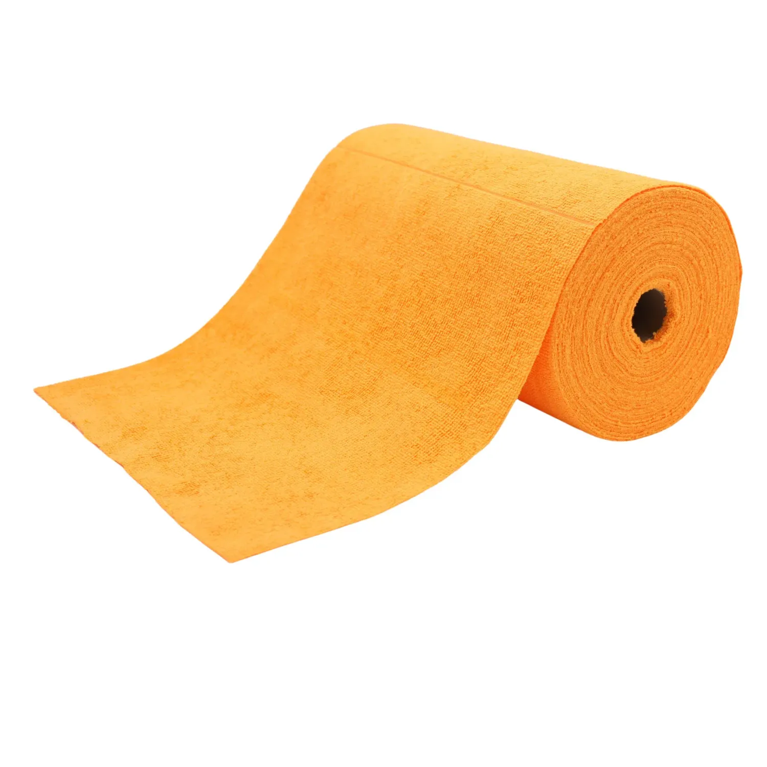 BOBINE D'ESSUYAGE MICROFIBRE  orange 75 FORMATS 30 X 30  PRÉDÉCOUPÉES 200 gr/m² qualité pro   lavage 300 fois