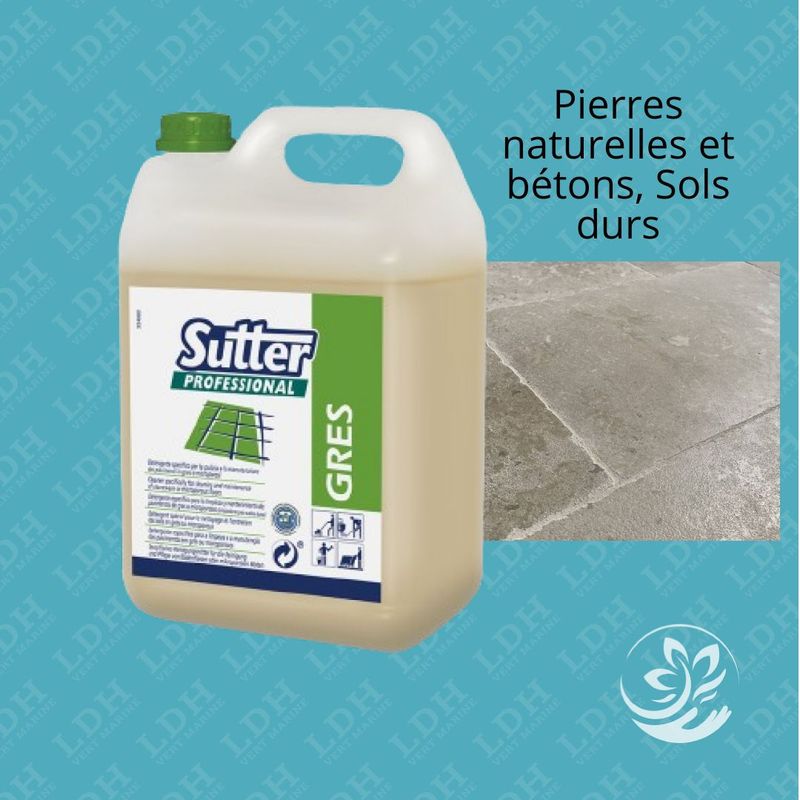 GRES sutter - Détergent sols grès cérame et microporeux – concentré ultra dégraissant GRES sutter - Détergent sols grès cérame et microporeux – concentré ultra dégraissant