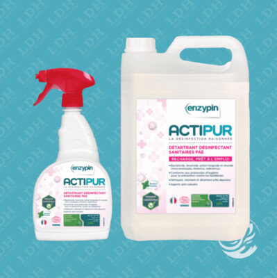 DÉTARTRANT DÉSINFECTANT SANITAIRES Actipur Enzypin 750ml et 5L DÉTARTRANT DÉSINFECTANT SANITAIRES Actipur Enzypin 750ml et 5L