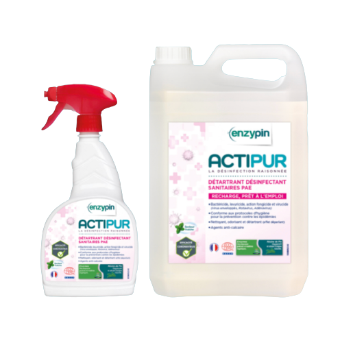 DÉTARTRANT DÉSINFECTANT SANITAIRES Actipur Enzypin 750ml et 5L