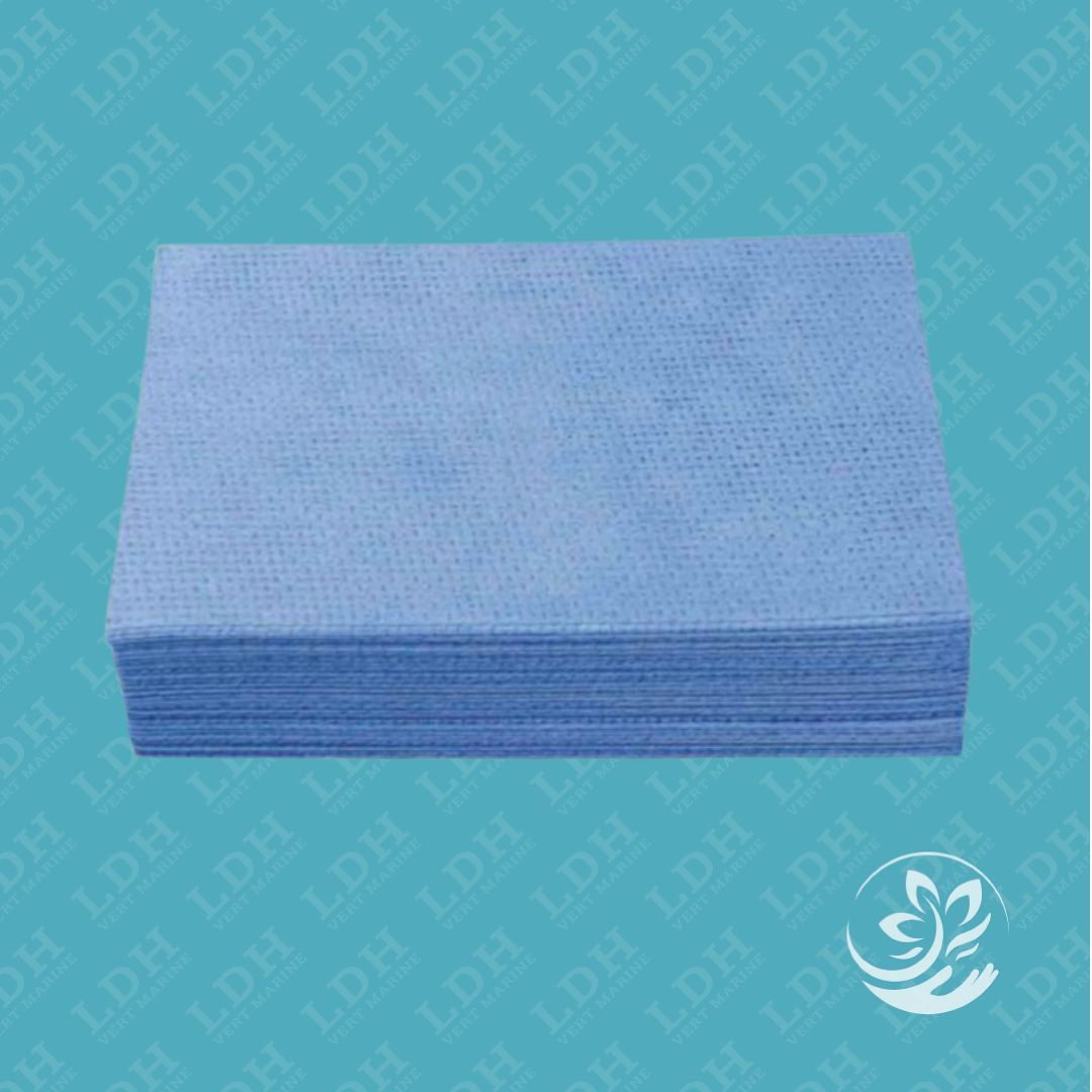 Lavette microfibre ajourée bleue - lot de 25