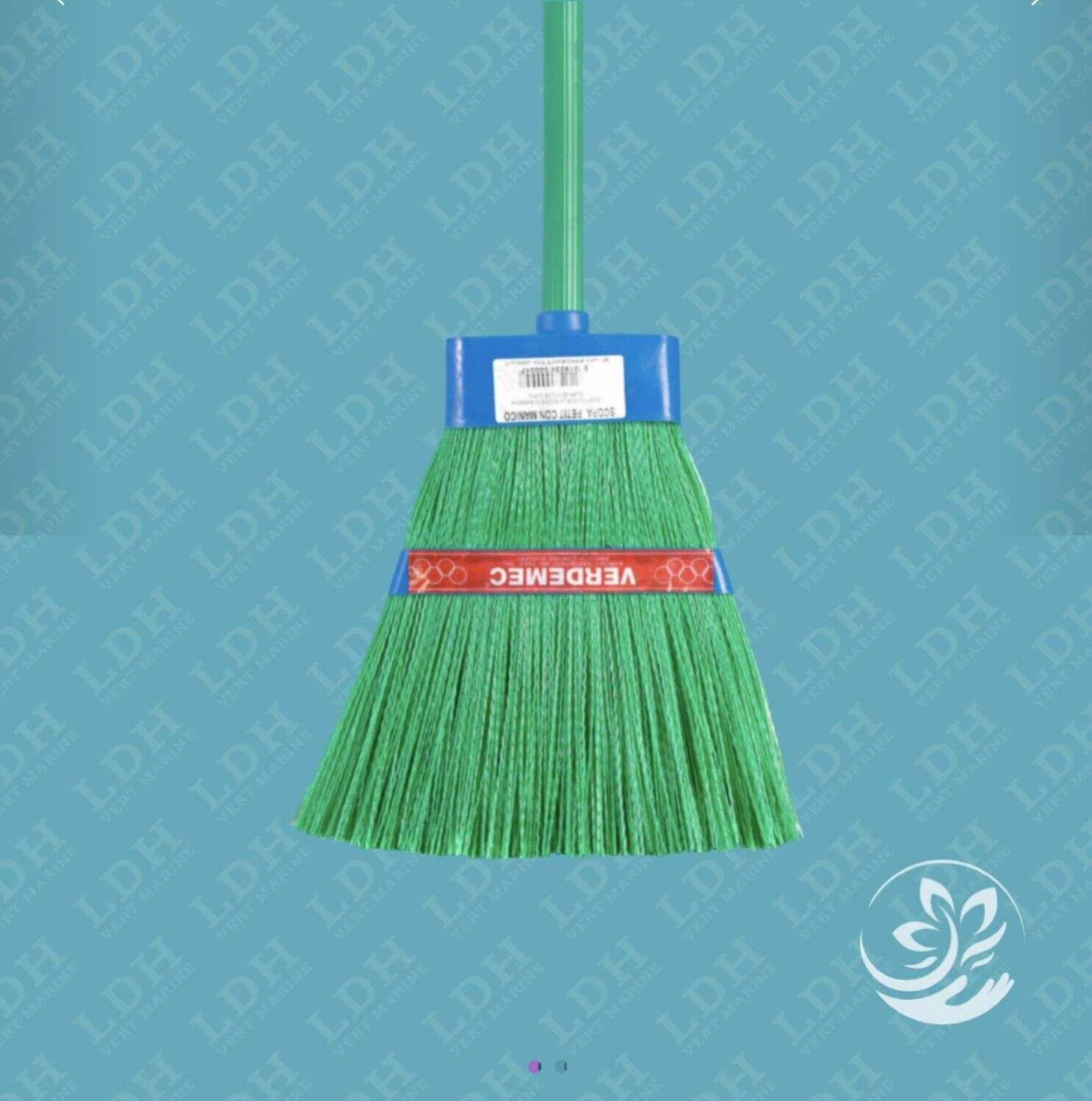 Balai Cantonnier vert + manche - 140cm