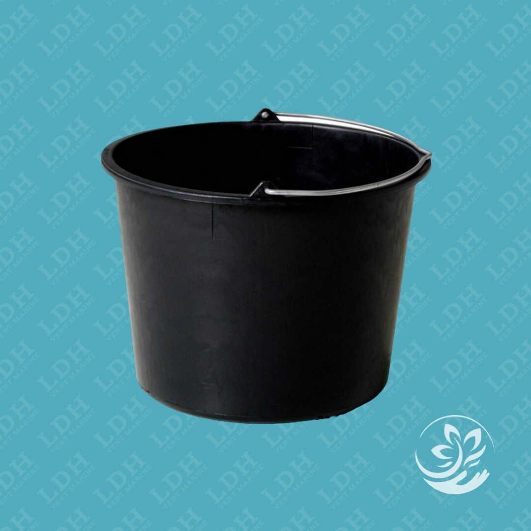 Seau 20L plastique noir - Usage intensif Seau 20L plastique noir - Usage intensif