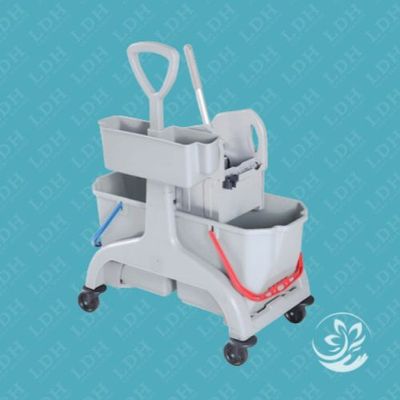 Chariots de lavage 2x15L avec presse à machoires Chariots de lavage 2x15L avec presse à machoires