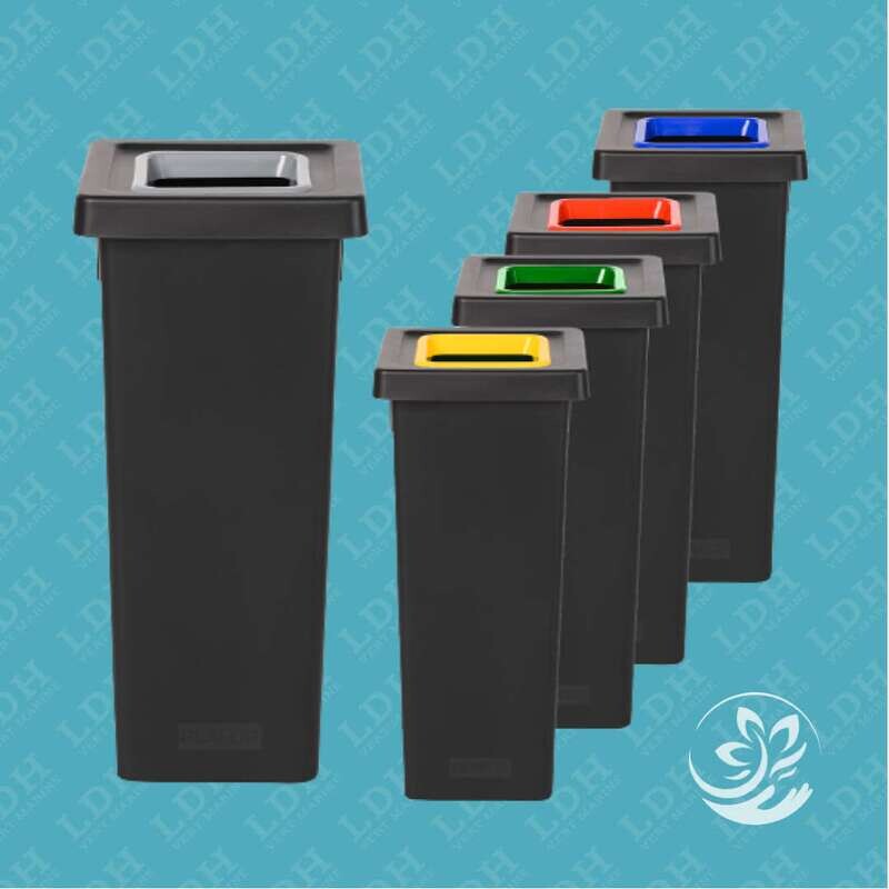 Poubelle FIT 50L de tri sélectif papier, plastique et déchets divers