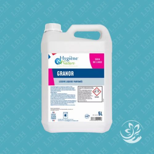 Lessive liquide tous textiles parfum Fraicheur - GRANOR 5L Lessive liquide tous textiles parfum Fraicheur - GRANOR 5L
