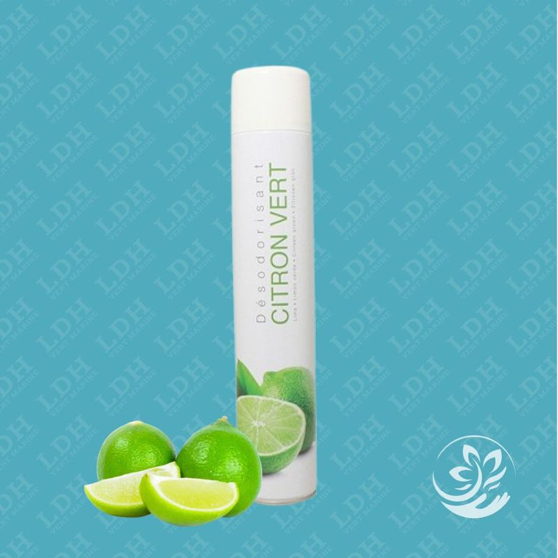 Bombe aérosol sec désodorisant Citron Vert PUCK 750 ml