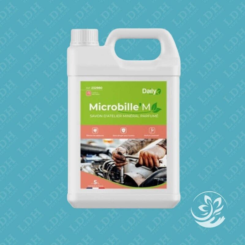 MICROBILLE'M Savon d’atelier microbille à base minérale DAILYK GREEN – Dégraissant mains professionnel 5 L MICROBILLE'M Savon d’atelier microbille à base minérale DAILYK GREEN – Dégraissant mains professionnel 5 L