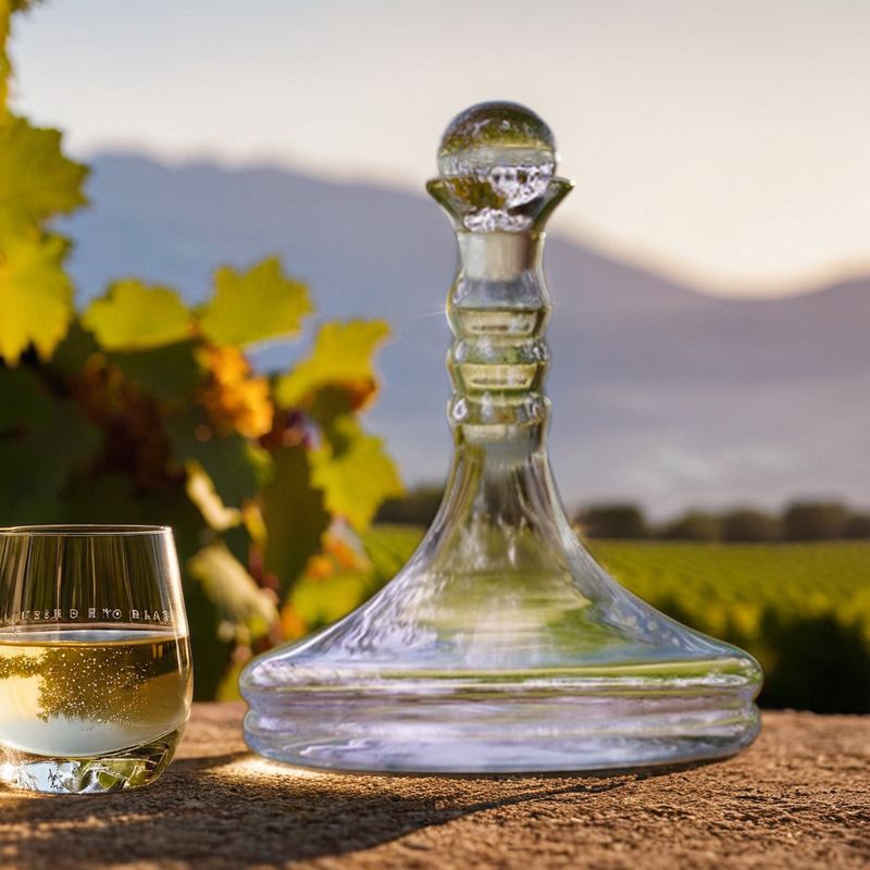 Décanteur de vin - Rubellum 1 L, Fleur de Vie blanche