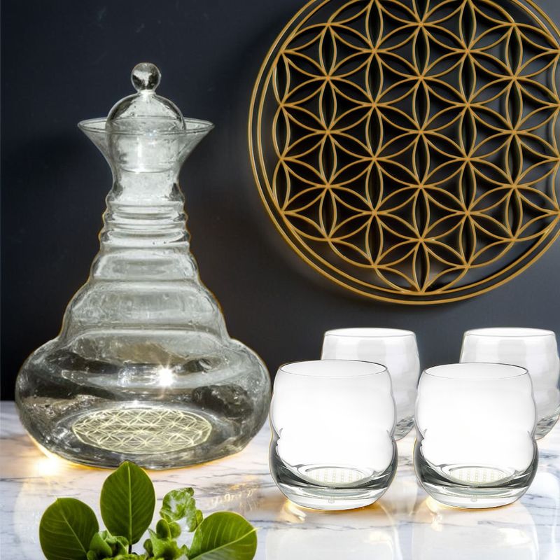 Set Carafe Alladin Gold + 4 verres Mythos Gold