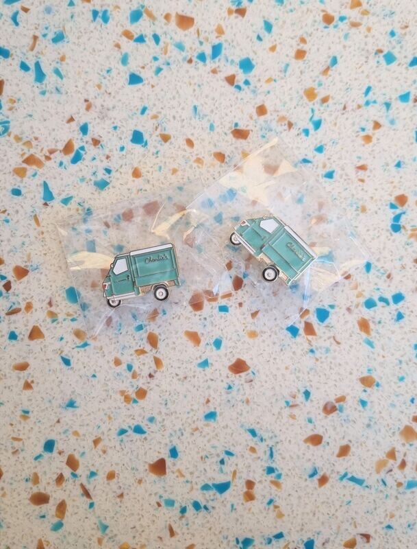 Enamel Coffee Van Pin Badge