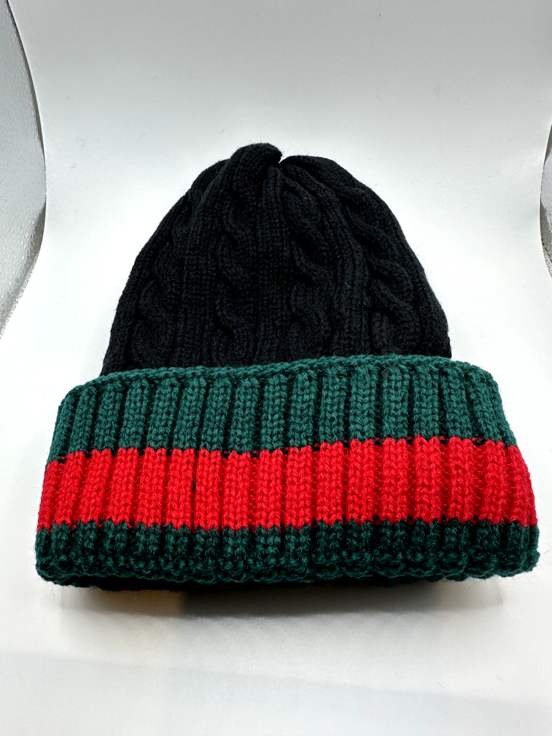 Beanie - Black/Green/Red Colors