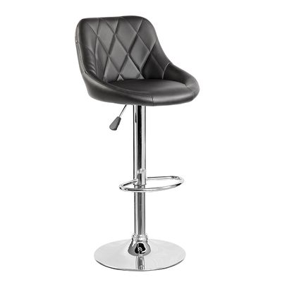 Black/ Brown Diamond Pad Bar Stool