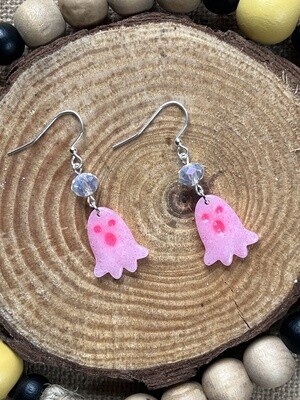 Sparkling Pink Ghost Dangle