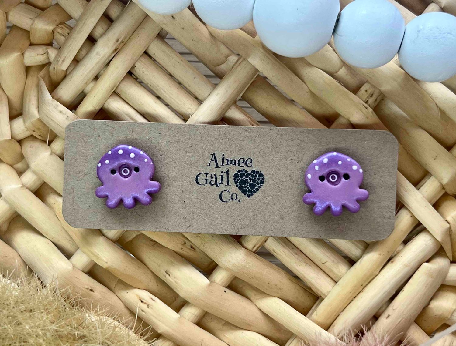 Purple Squid Stud