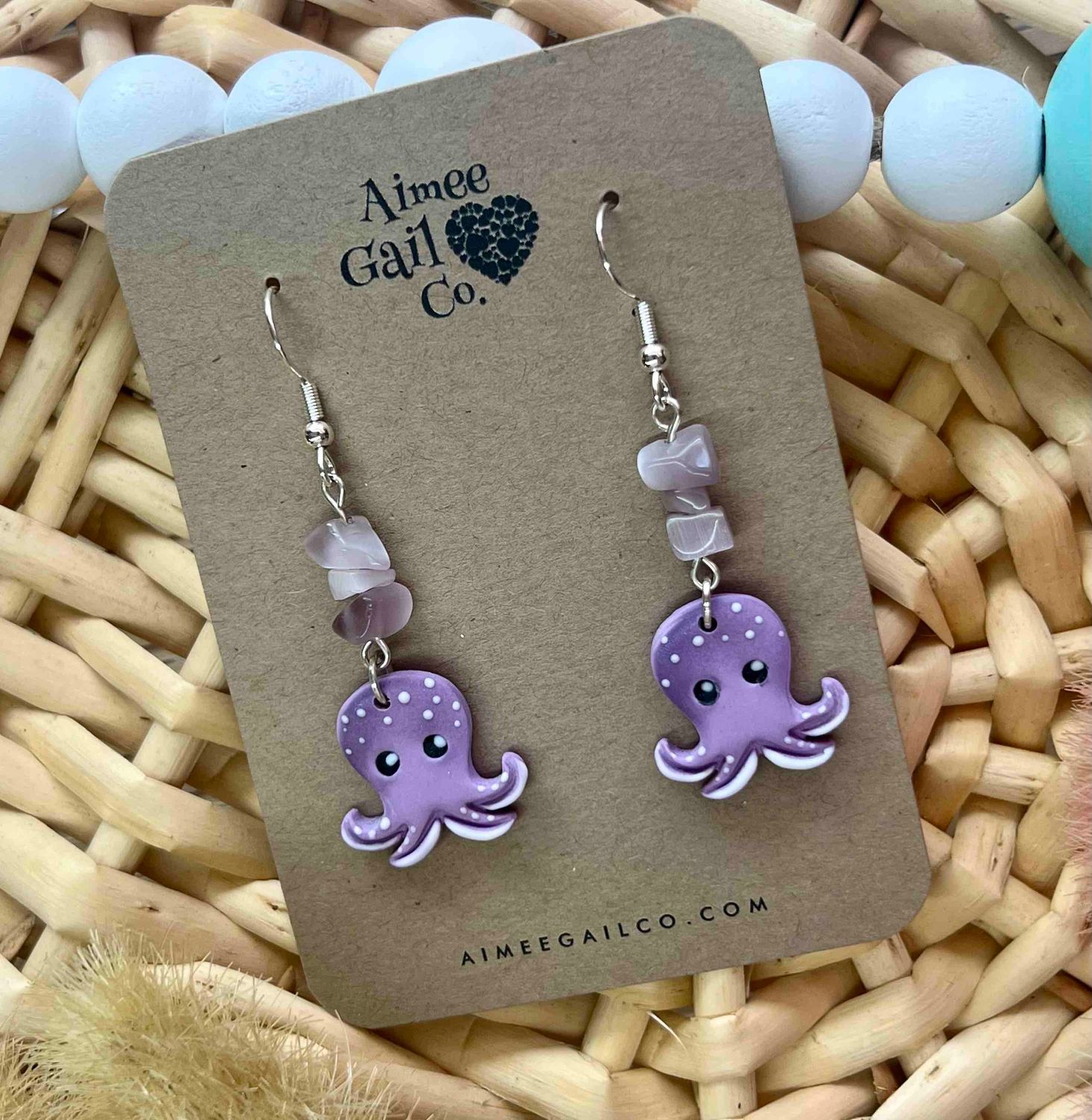 Purple Octopus Dangle