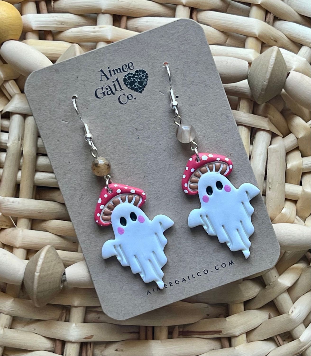 Mushroom Ghost Dangles