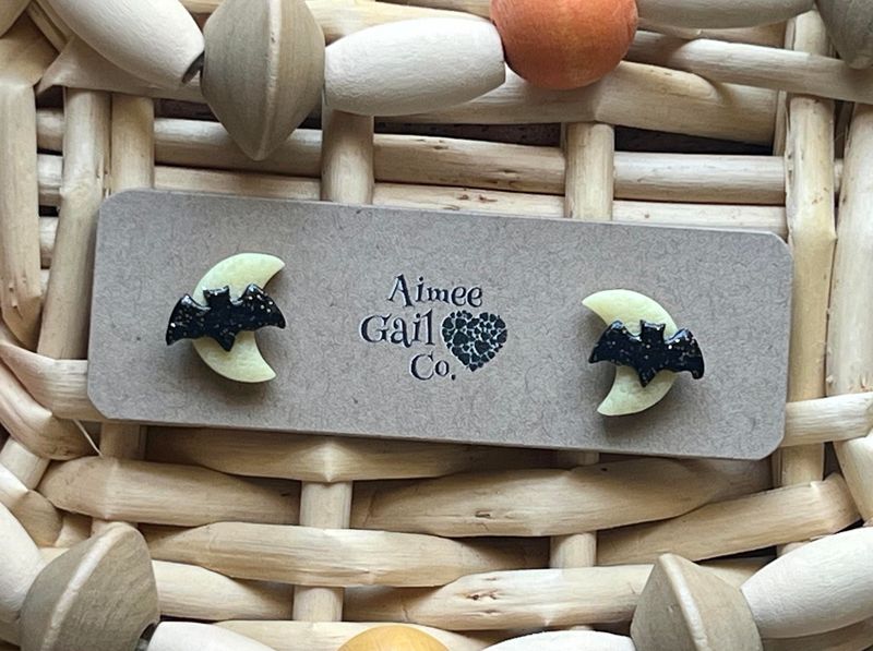 Bats with Moon Studs