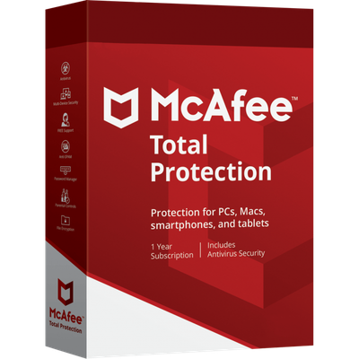 McAfee Total Protection 2024 1, 3, 5 y 10 dispositivos 1 año