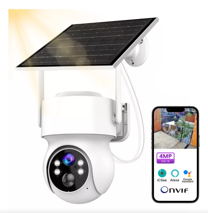 ​Cámara de seguridad wifi con panel solar 4mp 2k ULTRA HD