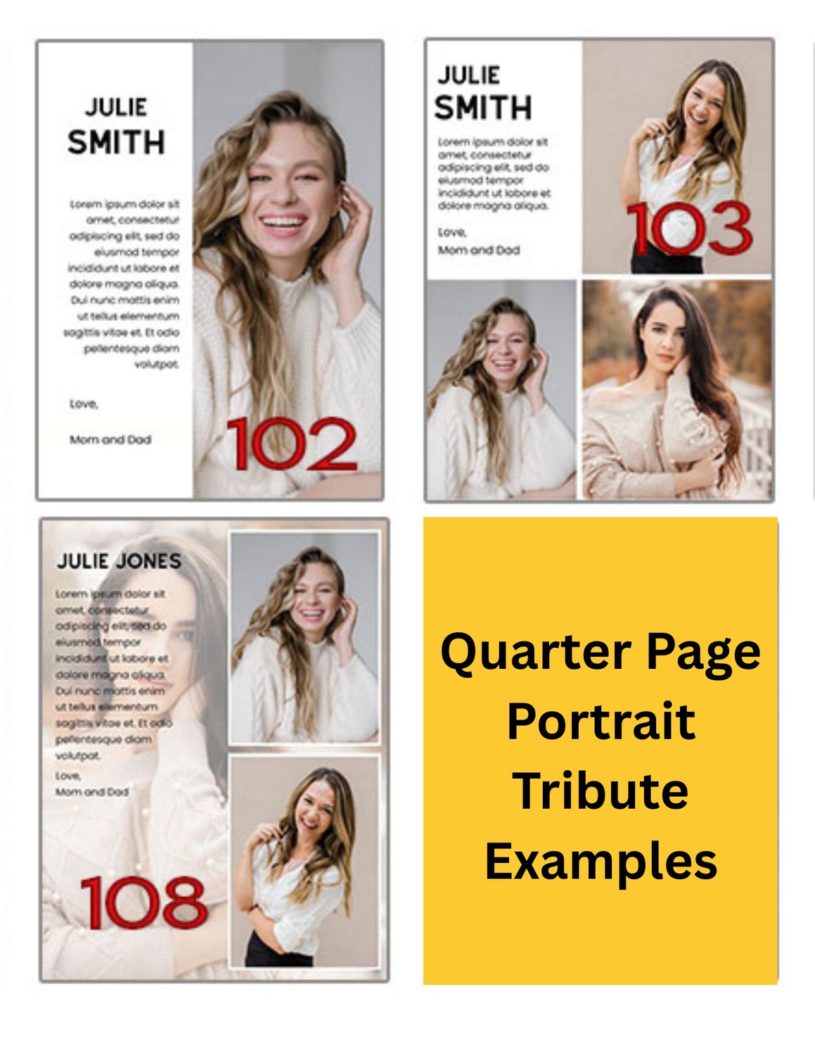 2026 5th Grade Yearbook Tribute - 1/4 Page