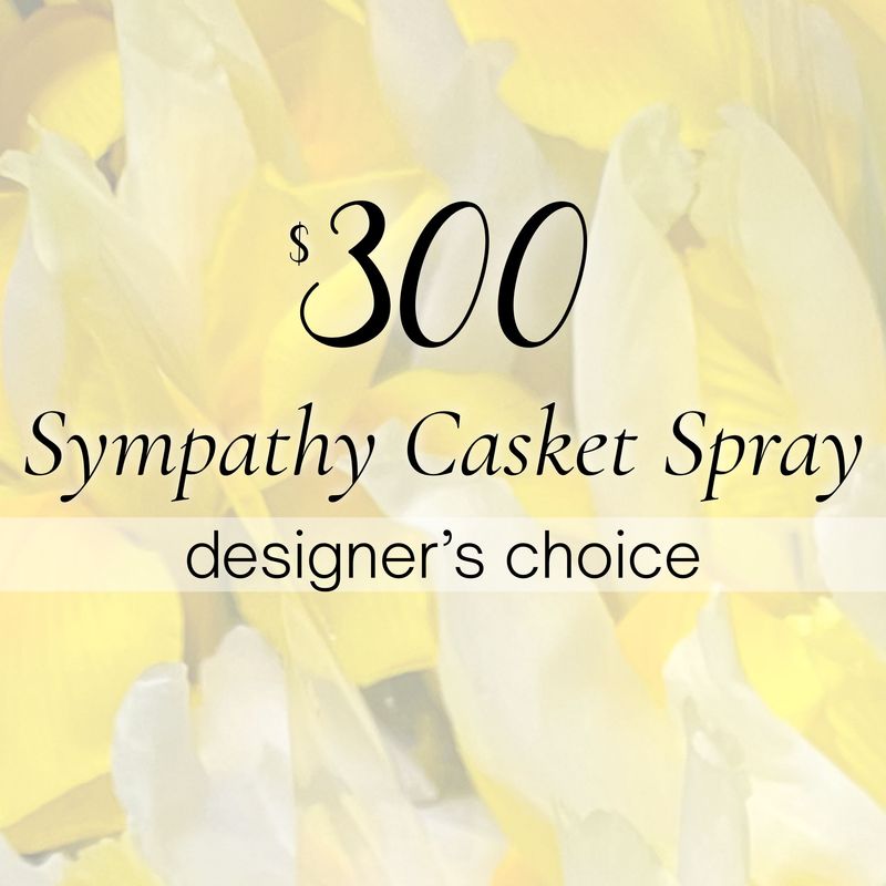 $300 Sympathy Casket Spray | Designer's Choice