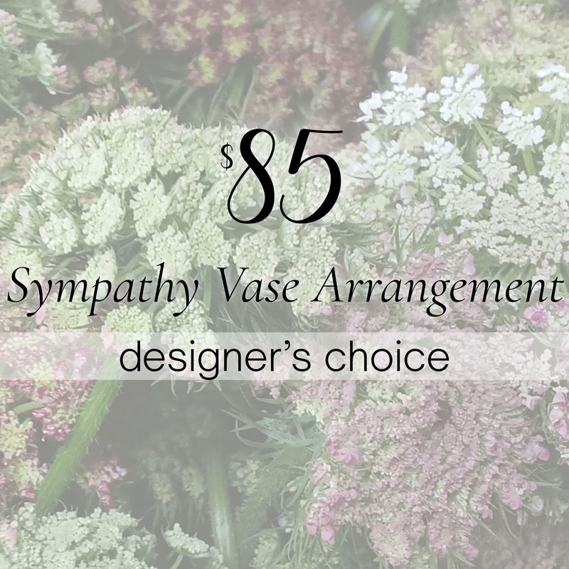 $85 Sympathy Vase Arrangement | Designer’s Choice