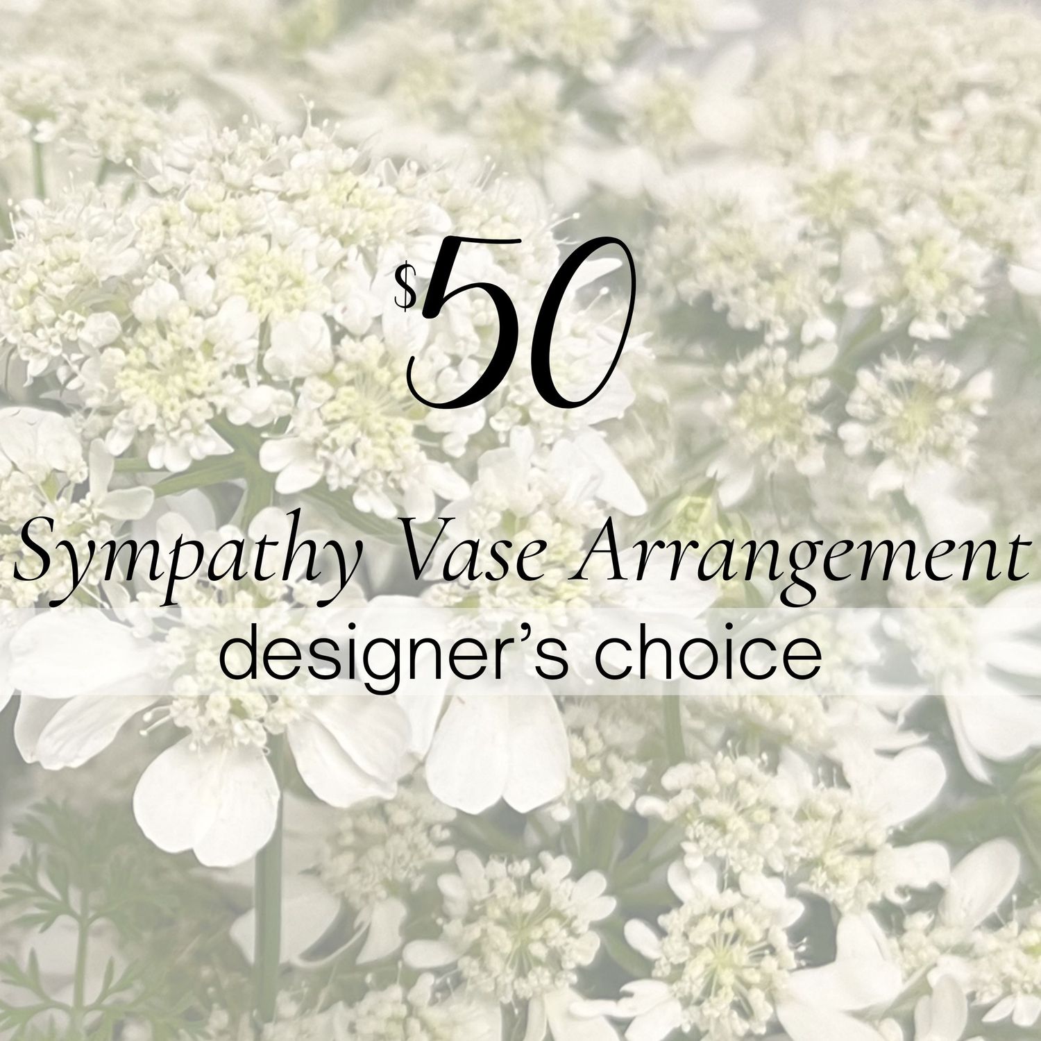 $50 Sympathy Vase Arrangement | Designer’s Choice